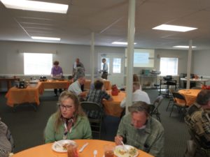 Potluck luncheon and church service